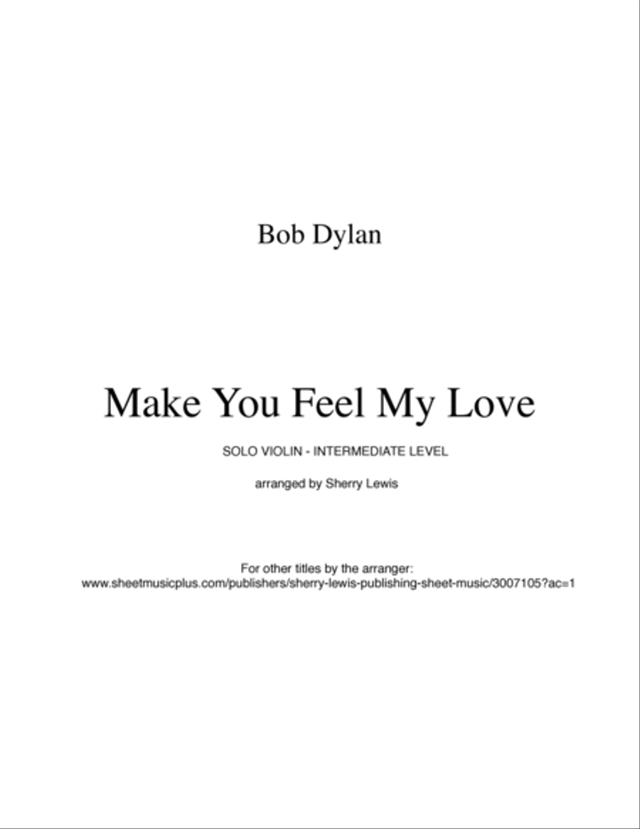 Make You Feel My Love Violin Solo scores gallery preview page 2