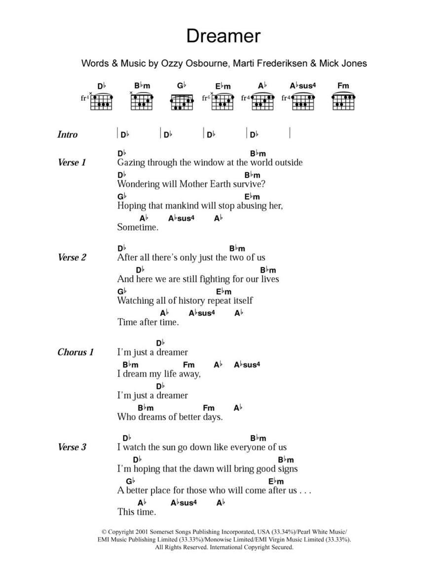 Dreamer Acoustic Guitar scores gallery preview page 1