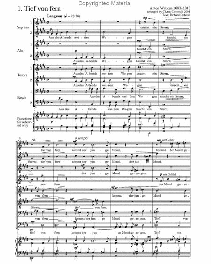 Vier fruhe Lieder Choir scores gallery preview page 3