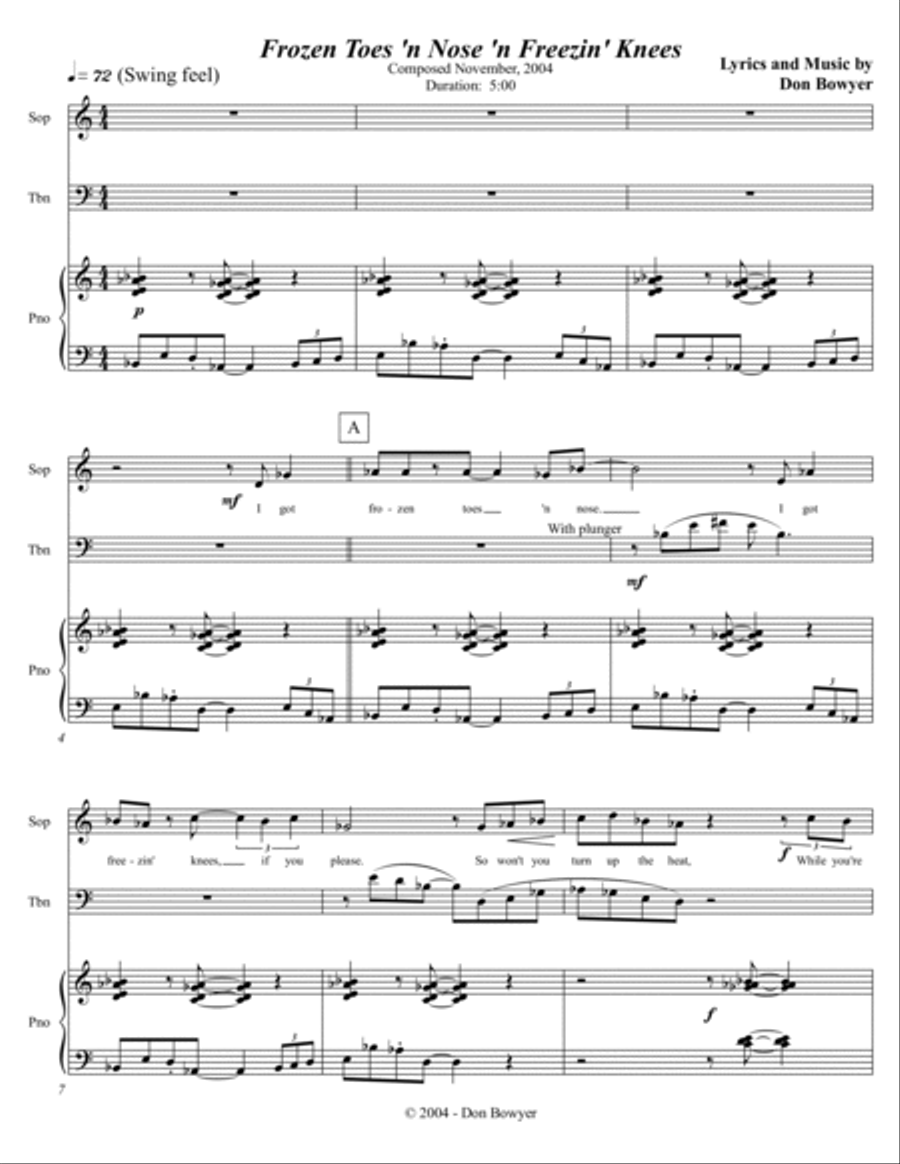 Frozen Toes 'n Nose 'n Freezin' Knees Small Ensemble scores gallery preview page 2