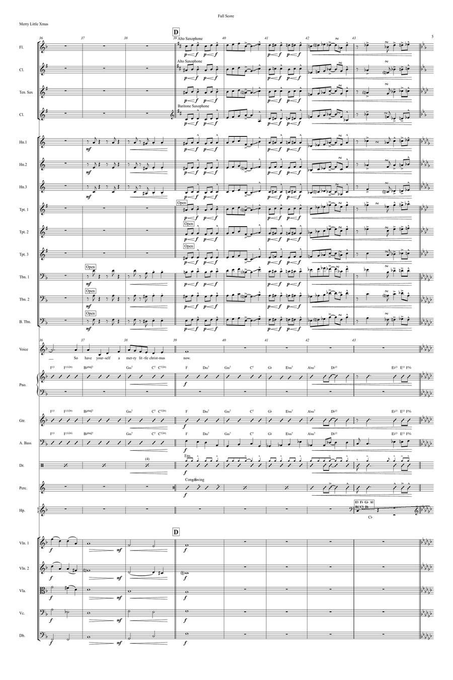 Have Yourself A Merry Little Christmas Full Orchestra scores gallery preview page 5