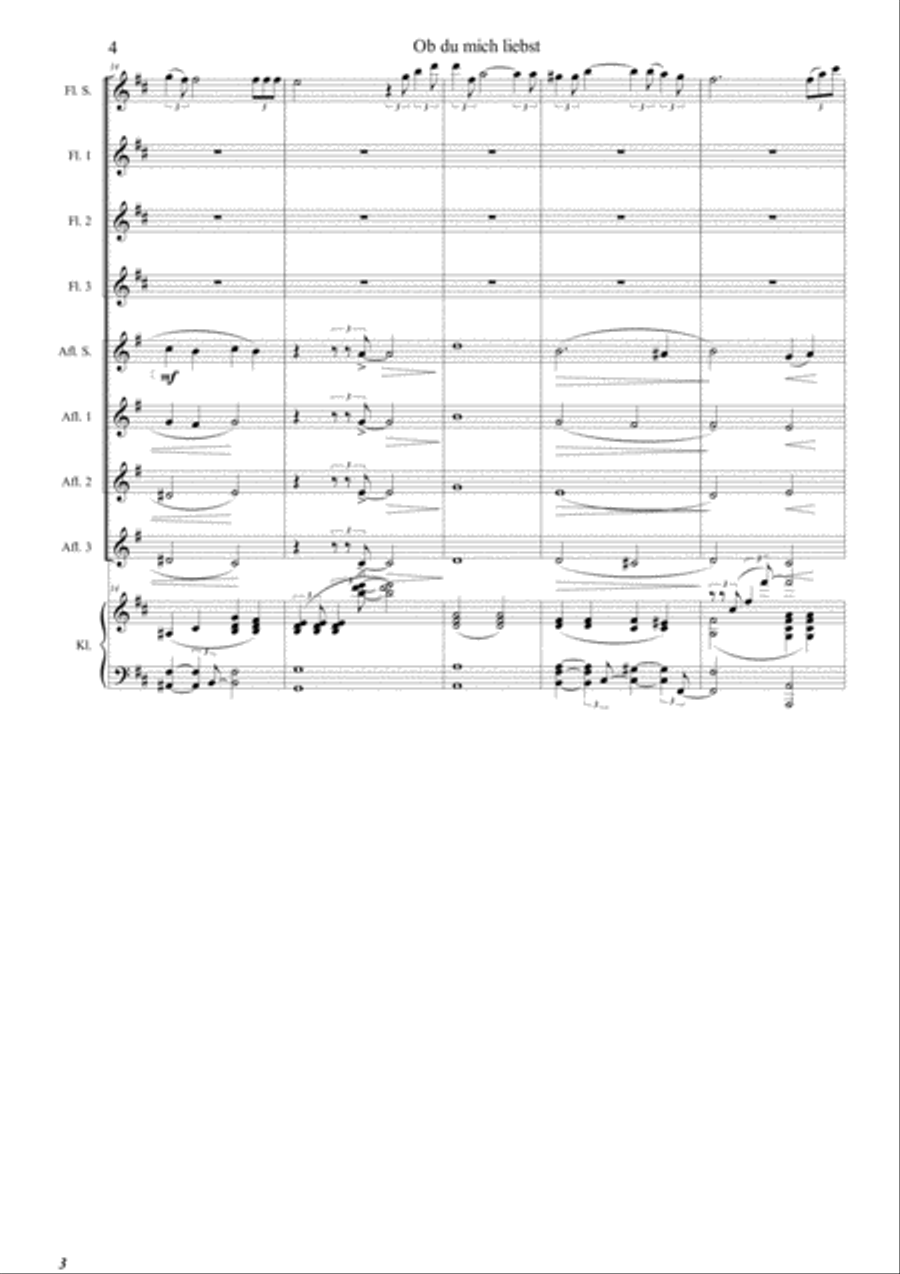 Ob du mich liebst Ob du mich liebst Small Ensemble scores gallery preview page 4