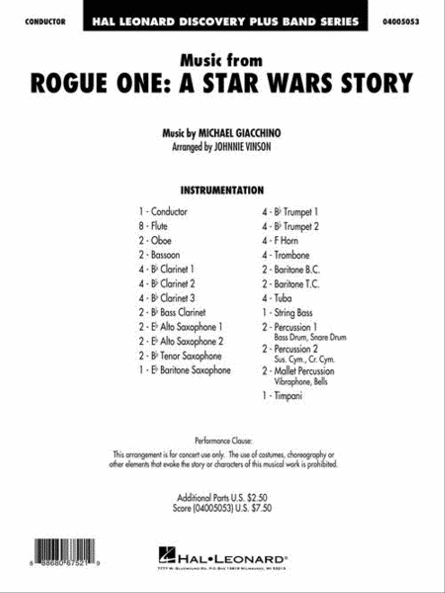 Music from Rogue One: A Star Wars Story Concert Band scores gallery preview page 3