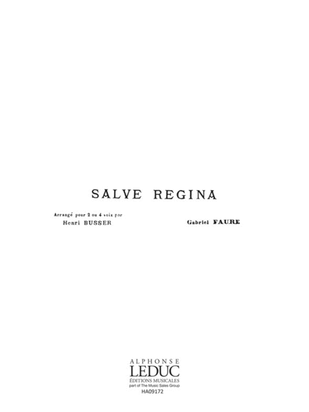 Salve Regina (sctb, Piano/organ)