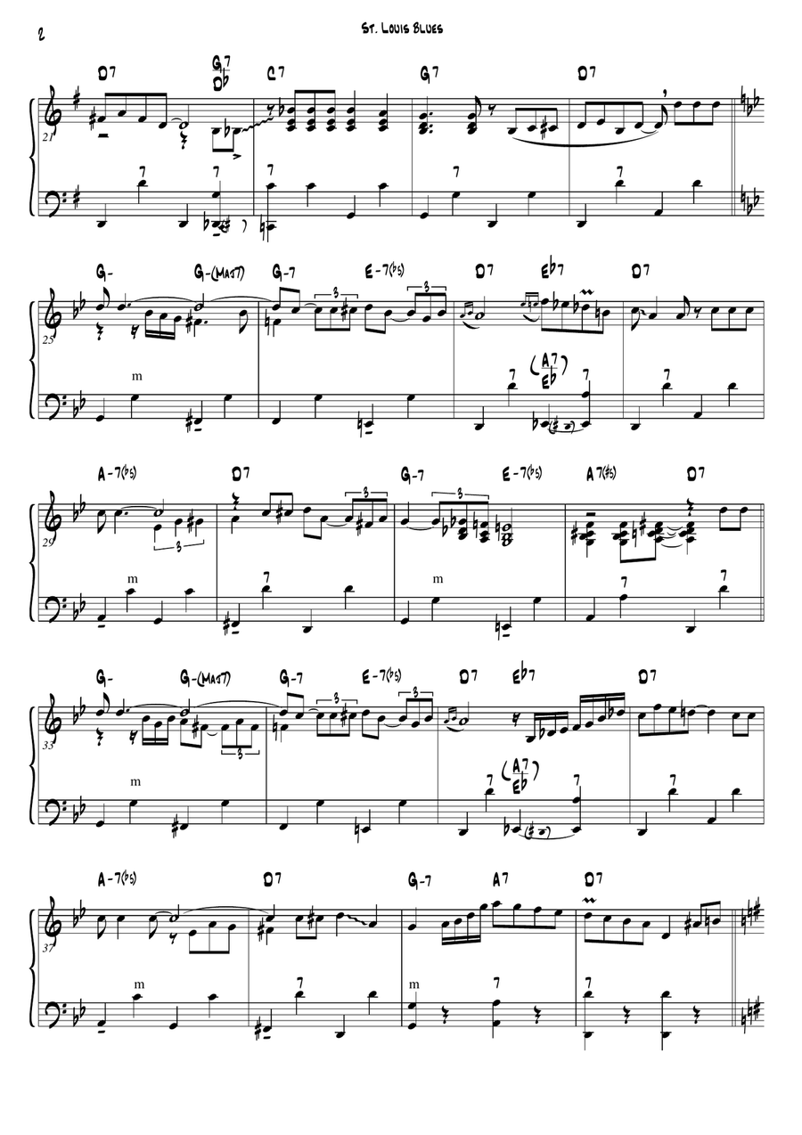 St. Louis Blues (Jazz Accordion) St. Louis Blues (Jazz Accordion) Accordion scores gallery preview page 2