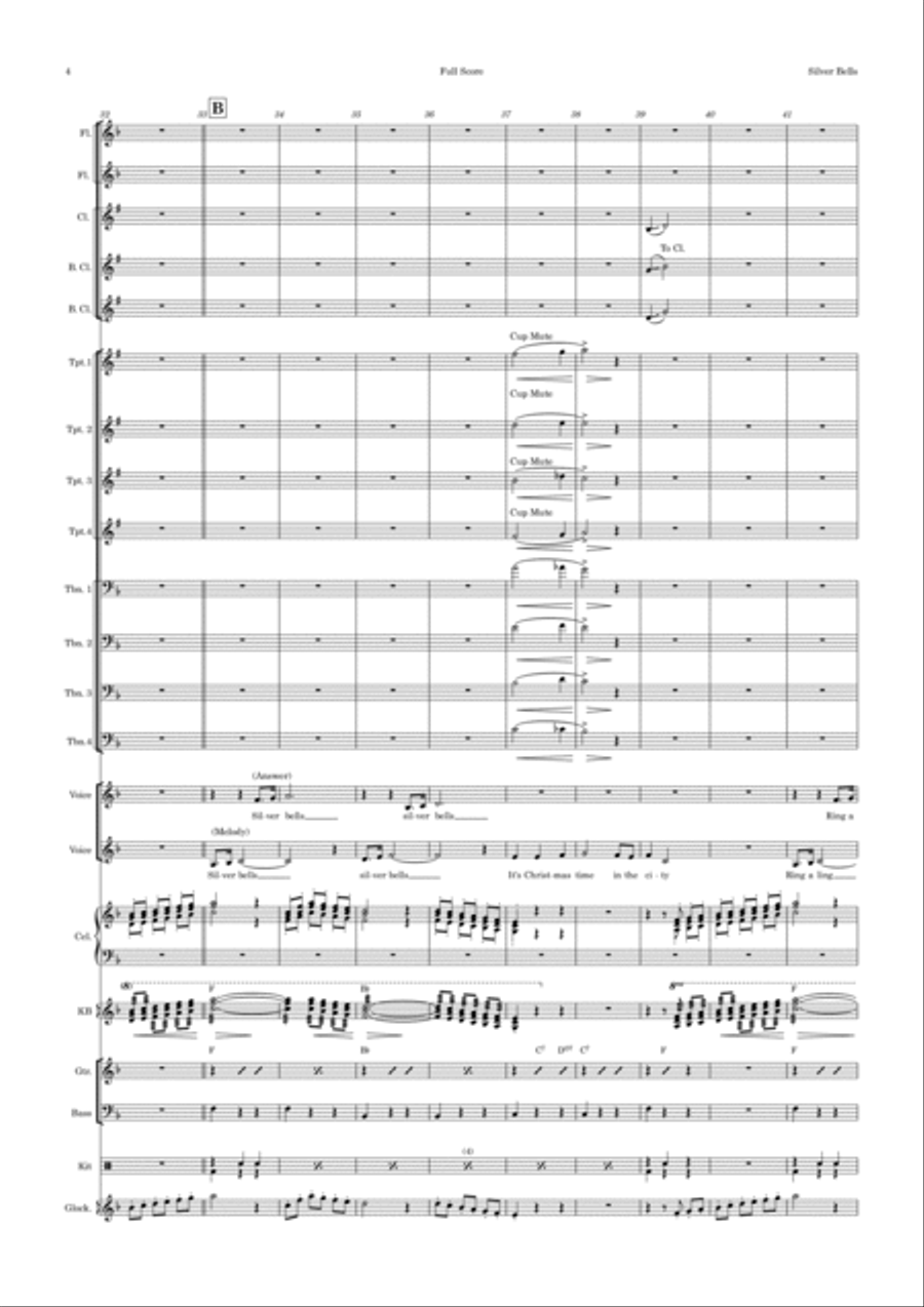 Silver Bells Silver Bells Jazz Ensemble scores gallery preview page 4