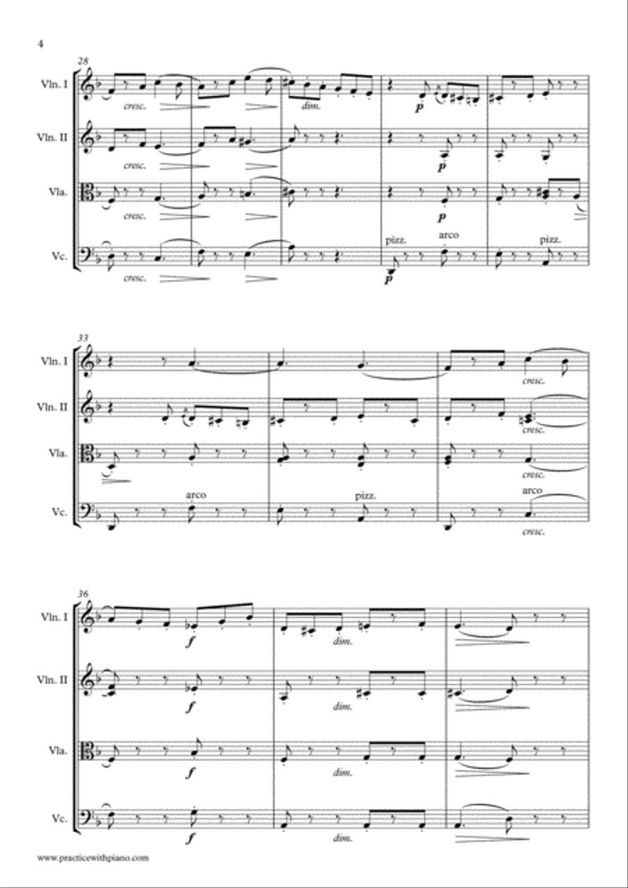 Funeral March For A Marionette, for string quartet, 