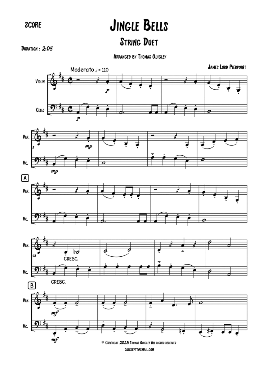 Jingle Bells (String Duet) image number null