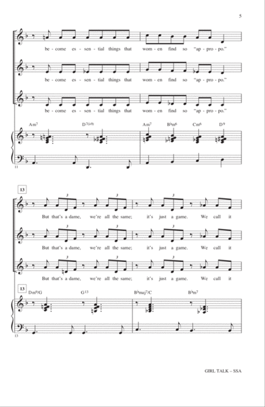 Girl Talk Girl Talk SSA scores gallery preview page 3