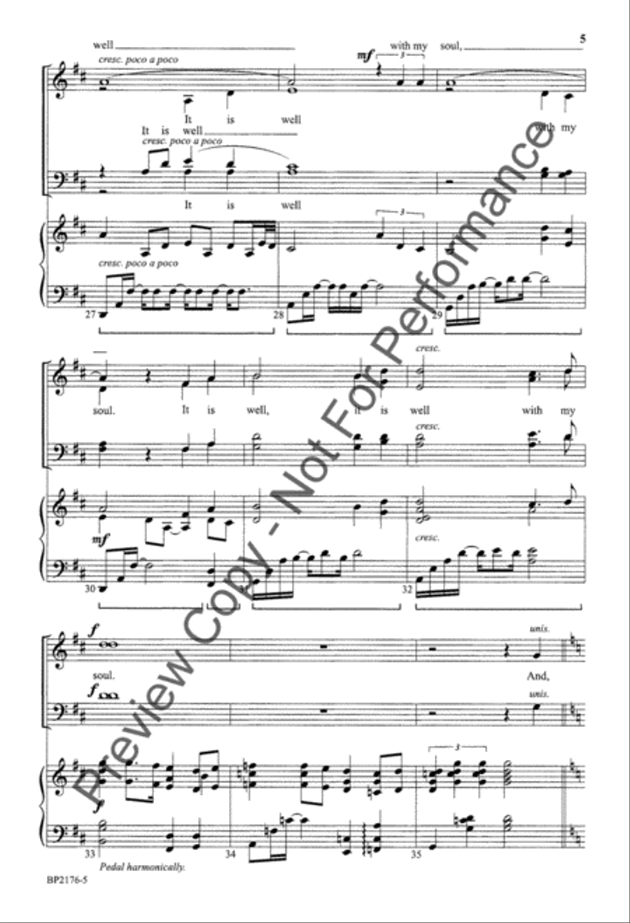 It Is Well 4-Part scores gallery preview page 6