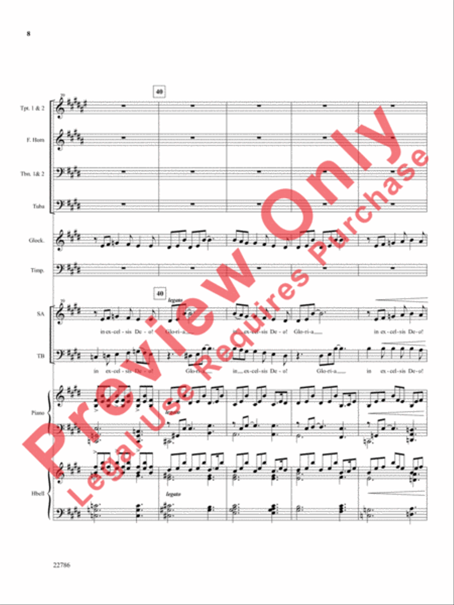 Gloria for Christmas Choir scores gallery preview page 9