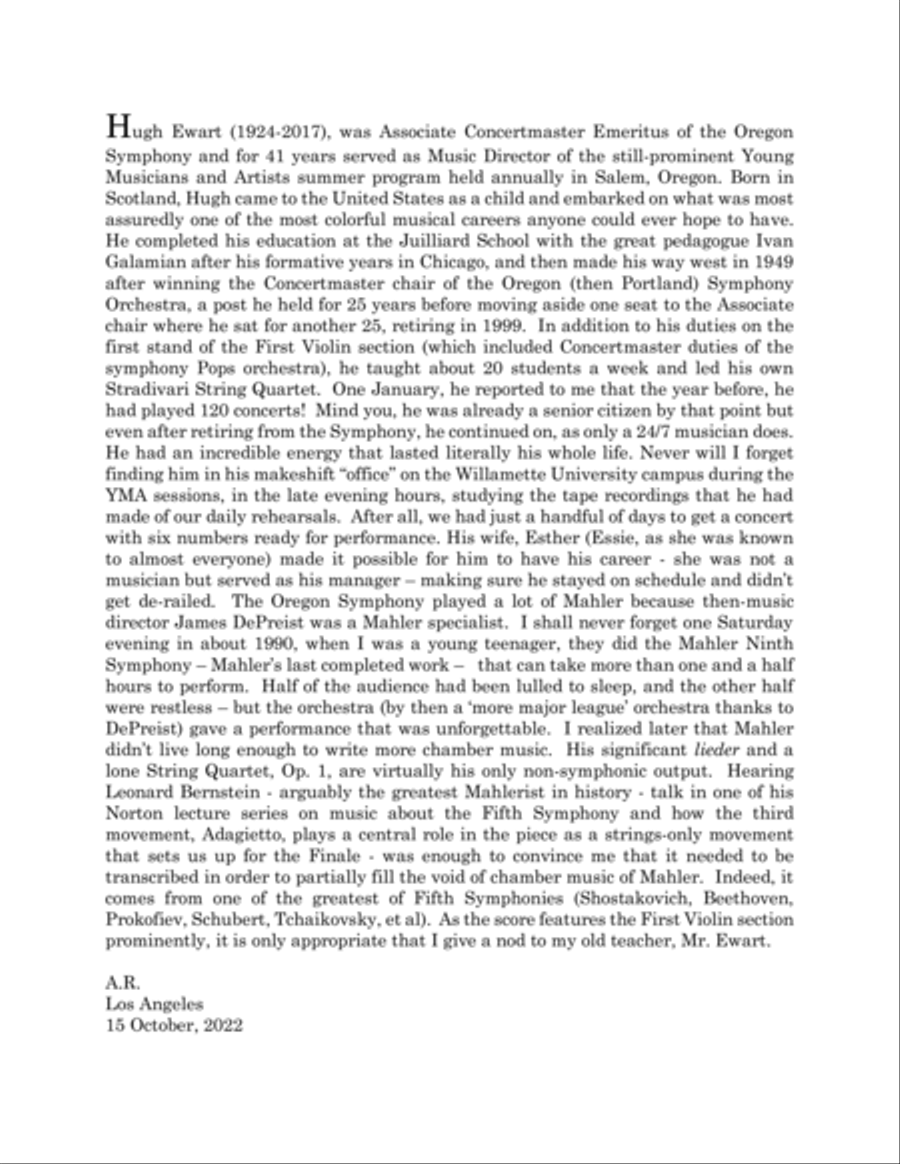 Adagietto from Symphony #5 Violin Solo scores gallery preview page 2