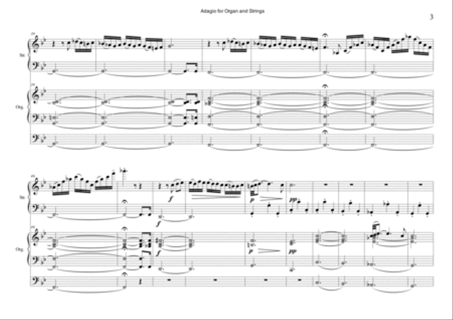 Adagio Per Archi E Organo In Sol Minore Piano scores gallery preview page 3