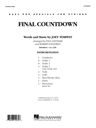 Book cover for Final Countdown (arr. Paul Lavender and Robert Longfield) - Full Score