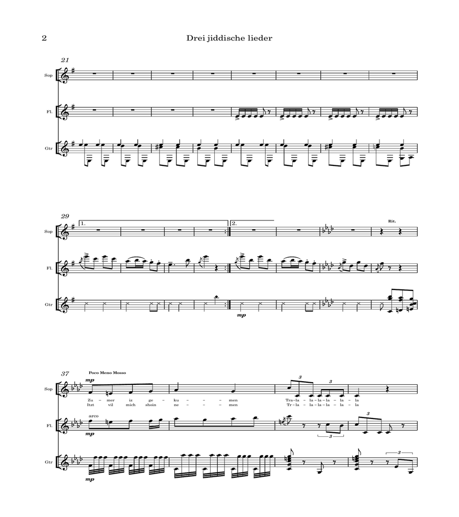Clar: Three Jewish songs