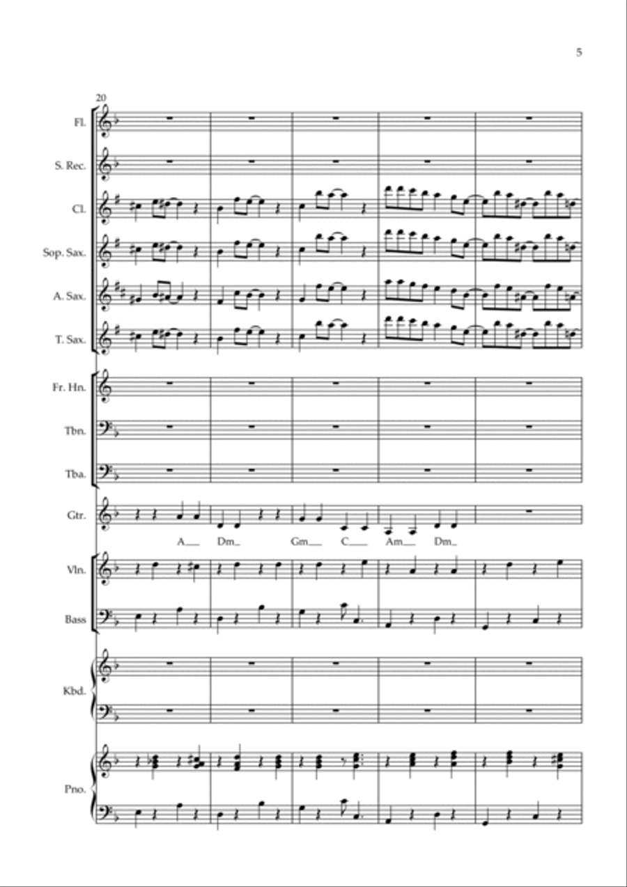 Lullaby Of Birdland Lullaby Of Birdland Concert Band scores gallery preview page 5