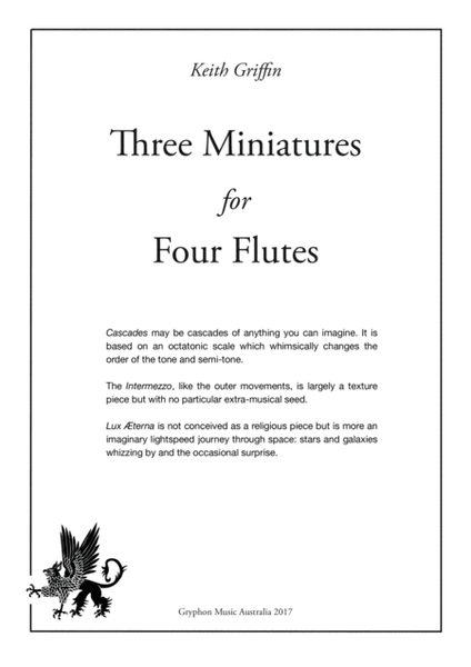 Three Miniatures for Flute Quartet