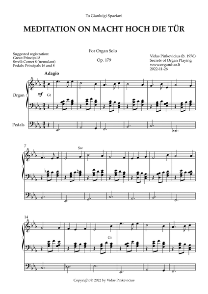 Meditation on Macht hoch die Tür, Op. 179 (Organ Solo) by Vidas Pinkevicius