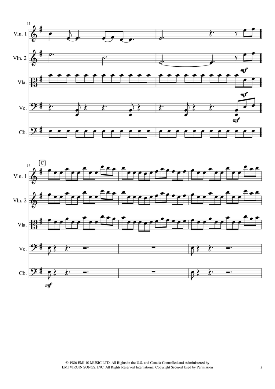 Over The Hills And Far Away String Orchestra scores gallery preview page 3