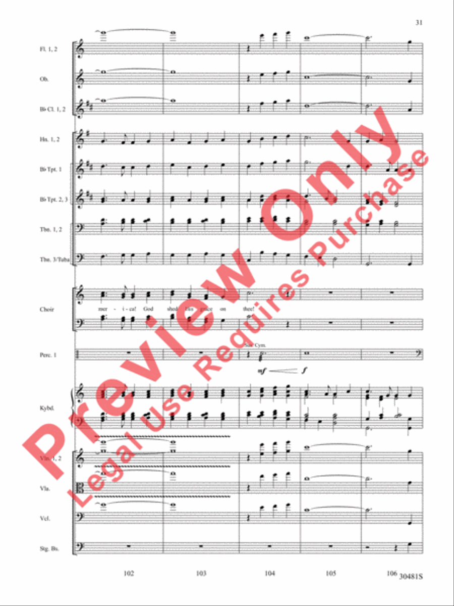 A Tribute to the Armed Services (A Medley) Choir scores gallery preview page 32