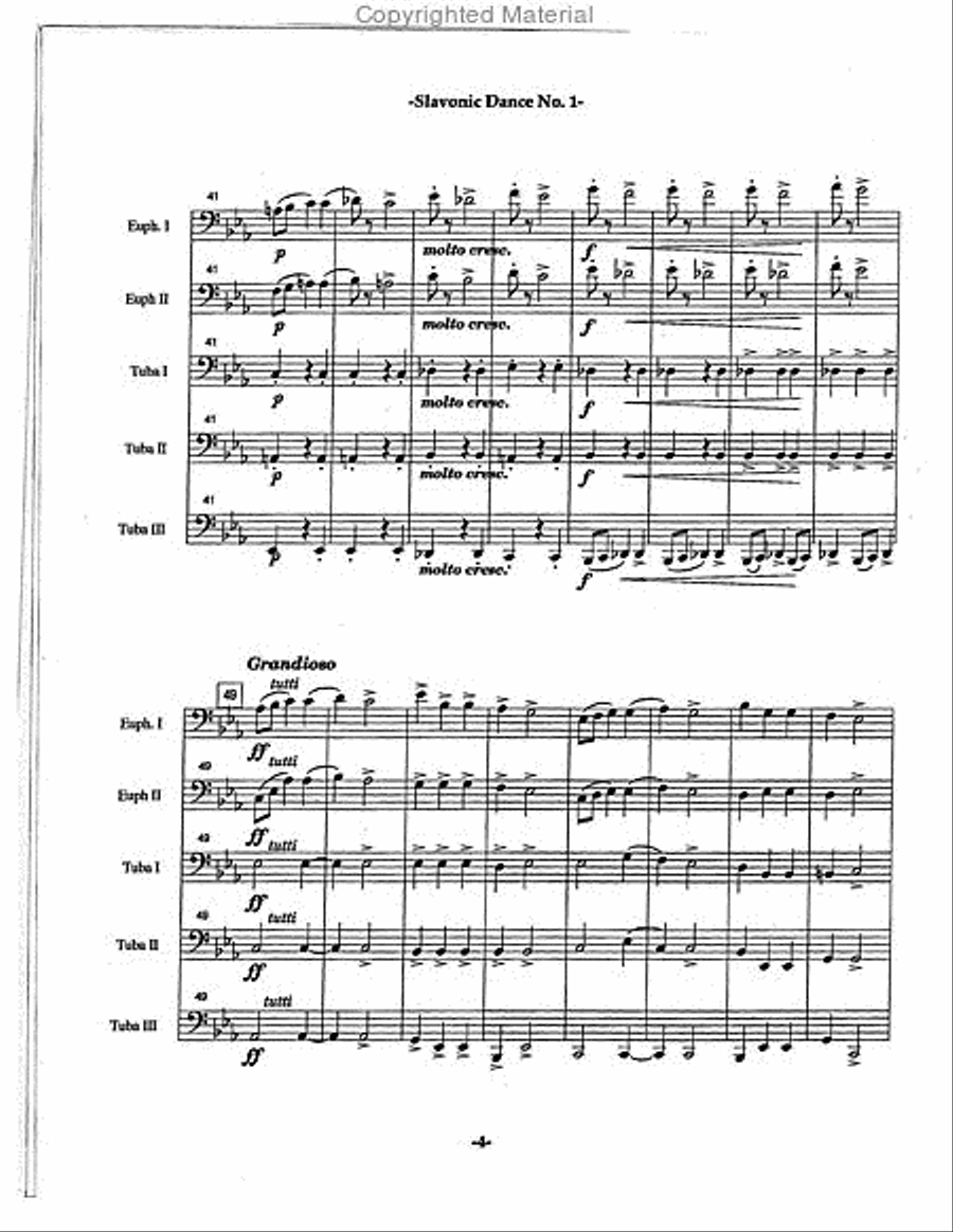 Slavonic Dances Op. 46 No. 1 Large Ensemble scores gallery preview page 5