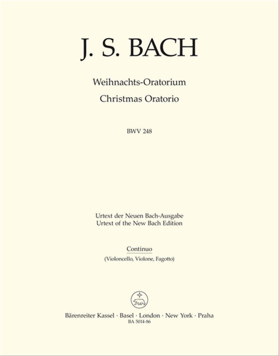 Christmas Oratorio, BWV 248 Bassoon scores gallery preview page 1
