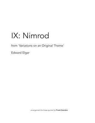 Nimrod for Brass Quintet