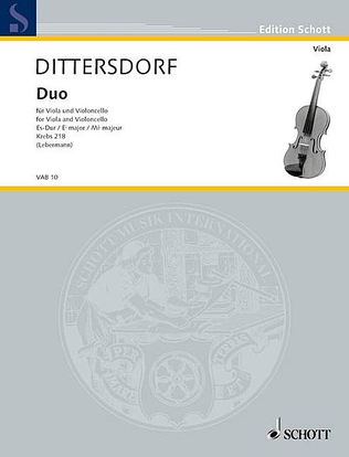 Book cover for Duo in E-flat Major, Krebs 218