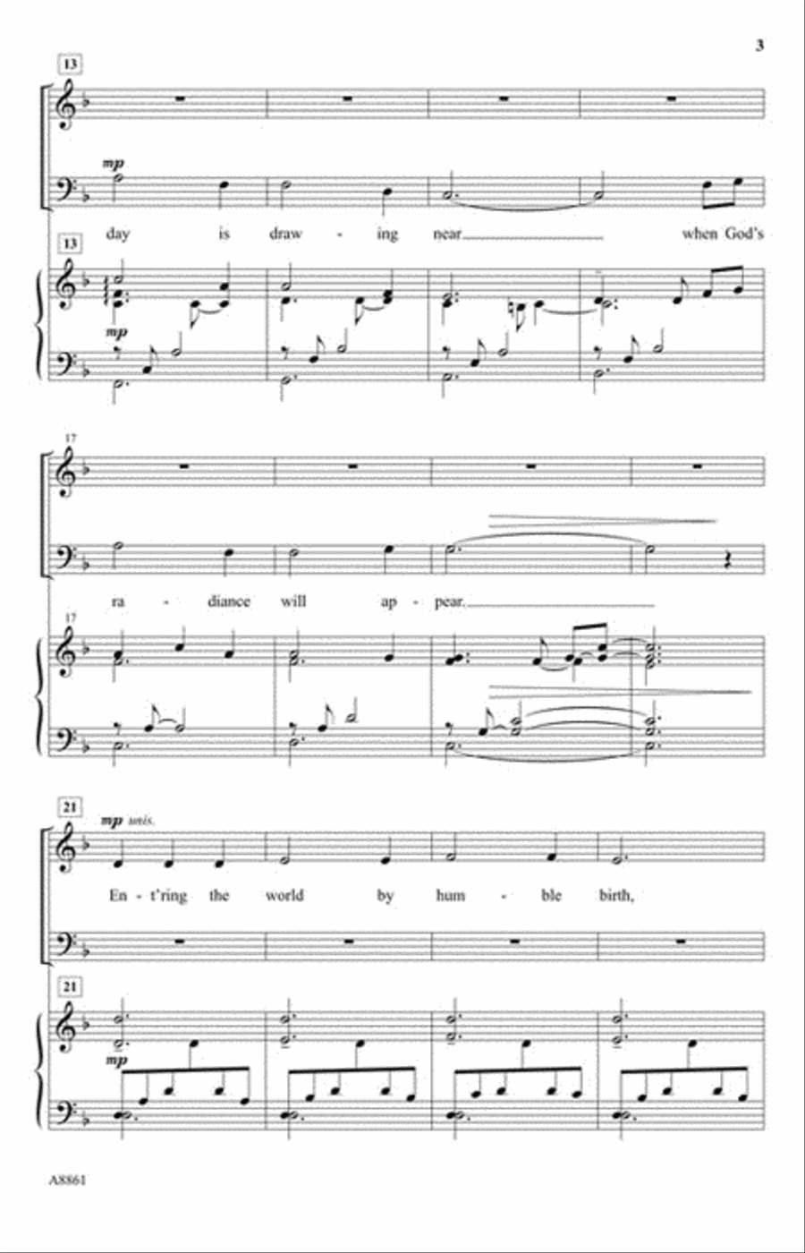 The Morning Star Will Rise 4-Part scores gallery preview page 3