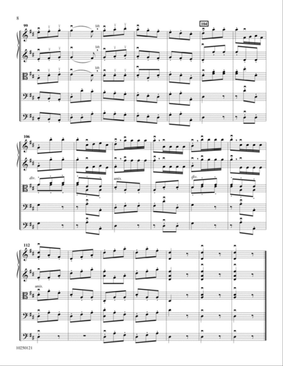 Divertimento No. 2 in D, Finale, K. 131 Orchestra scores gallery preview page 7