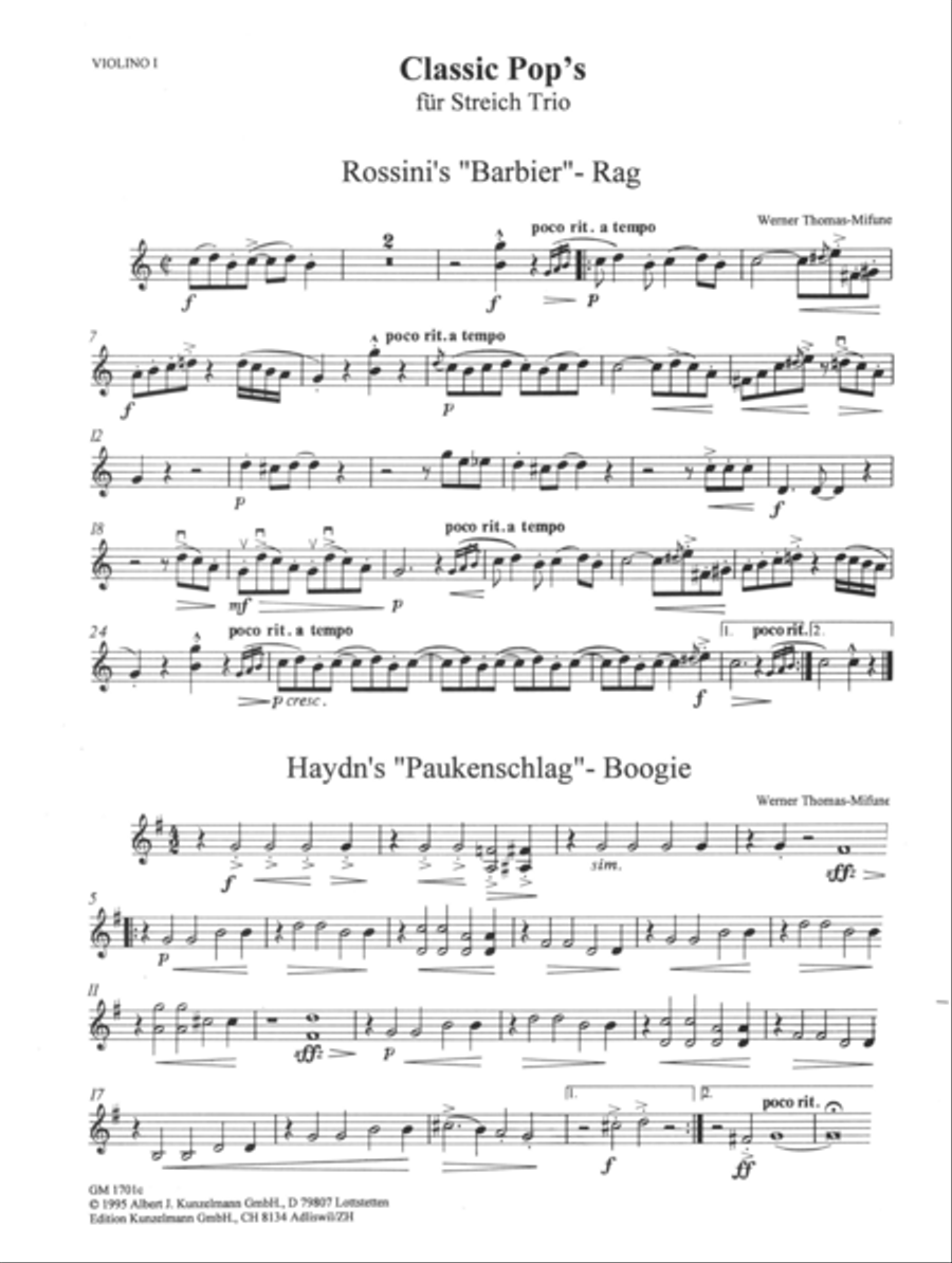 Classic pops for string trio Cello scores gallery preview page 2