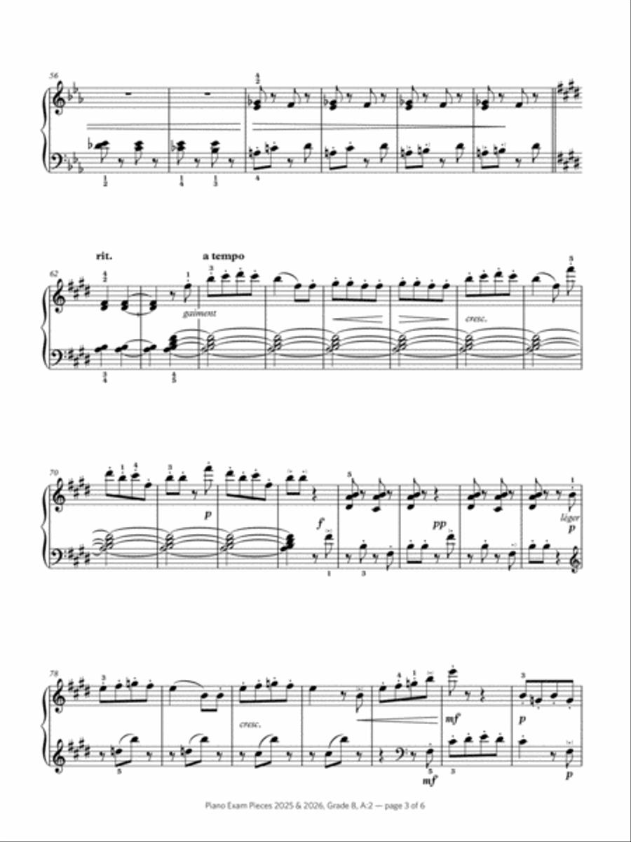 Il pleut (Grade 8, list A2, from the ABRSM Piano Syllabus 2025 & 2026) Piano Method scores gallery preview page 3