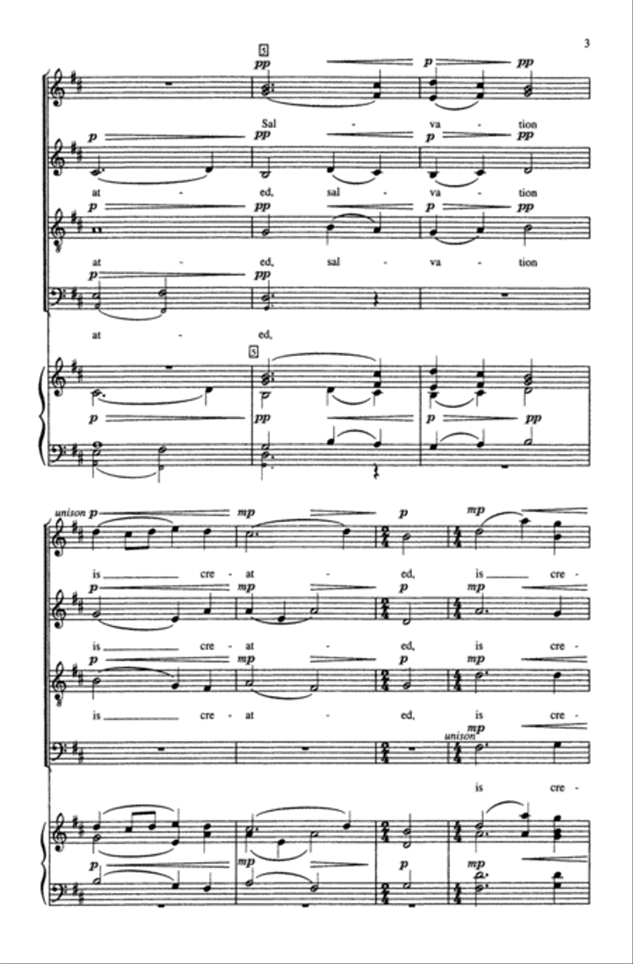Salvation Is Created A Cappella scores gallery preview page 2