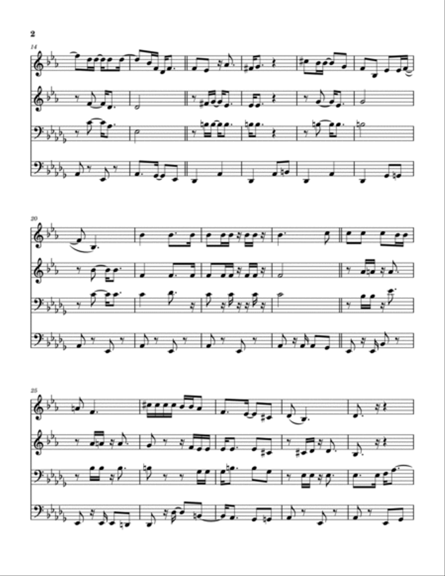 Workin' Man Blues Workin' Man Blues Brass Quartet scores gallery preview page 3