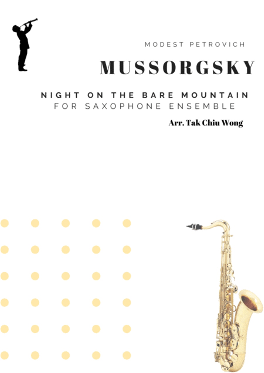 Night on the Bare Mountain arranged for Saxophone Ensemble Score and Parts Woodwind Ensemble scores gallery preview page 1
