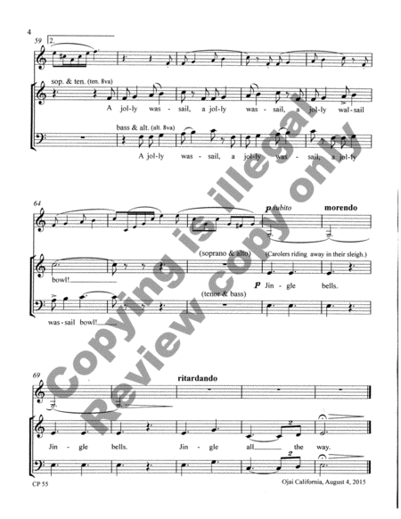 A Jolly Wassail Bowl (Full/Choral Score) image number null