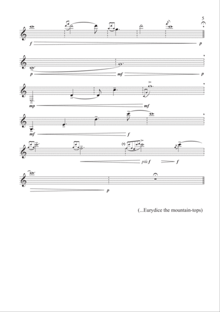 Eurydice Clarinet Solo scores gallery preview page 6