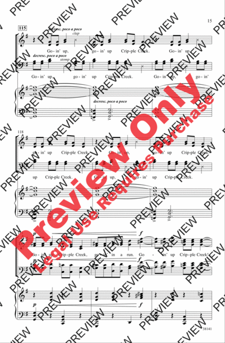 Cripple Creek 4-Part scores gallery preview page 15