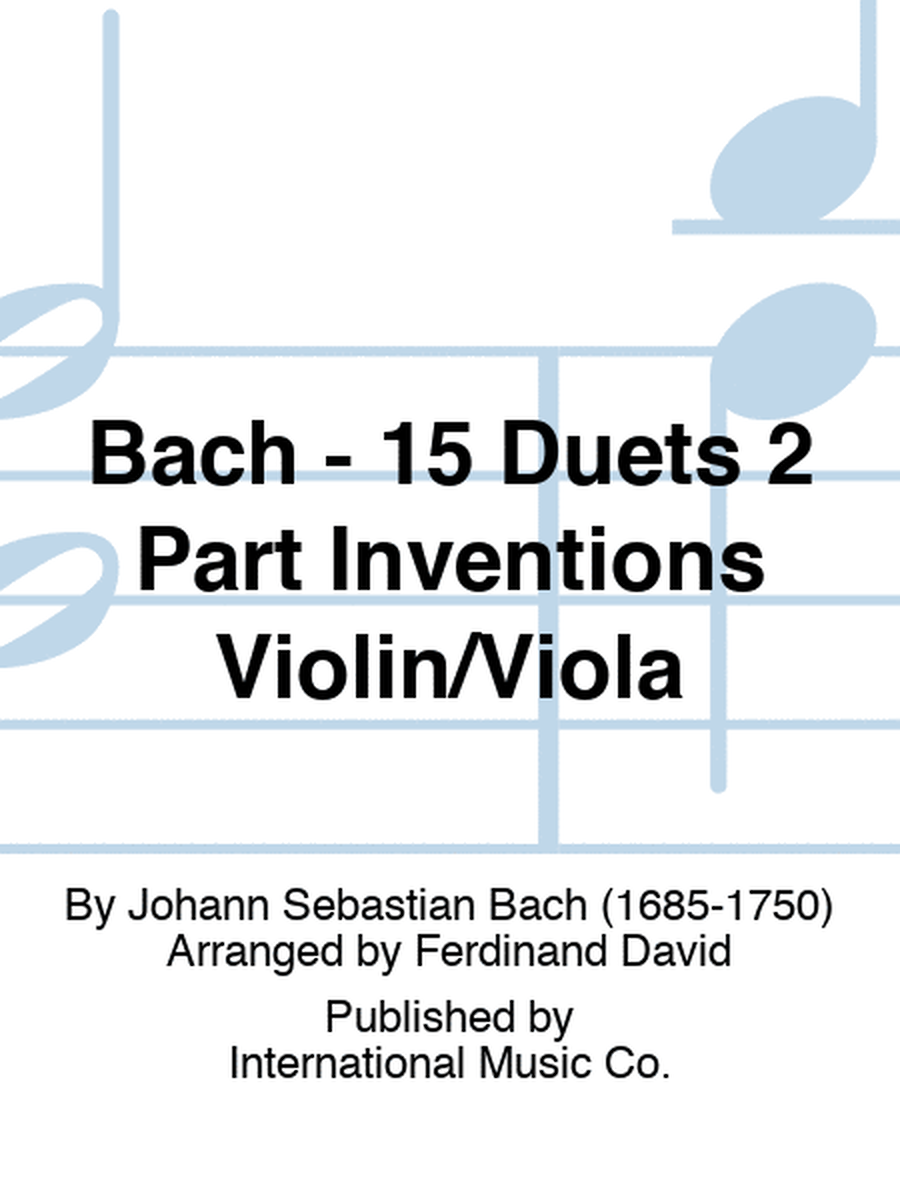 Bach - 15 Duets 2 Part Inventions Violin/Viola