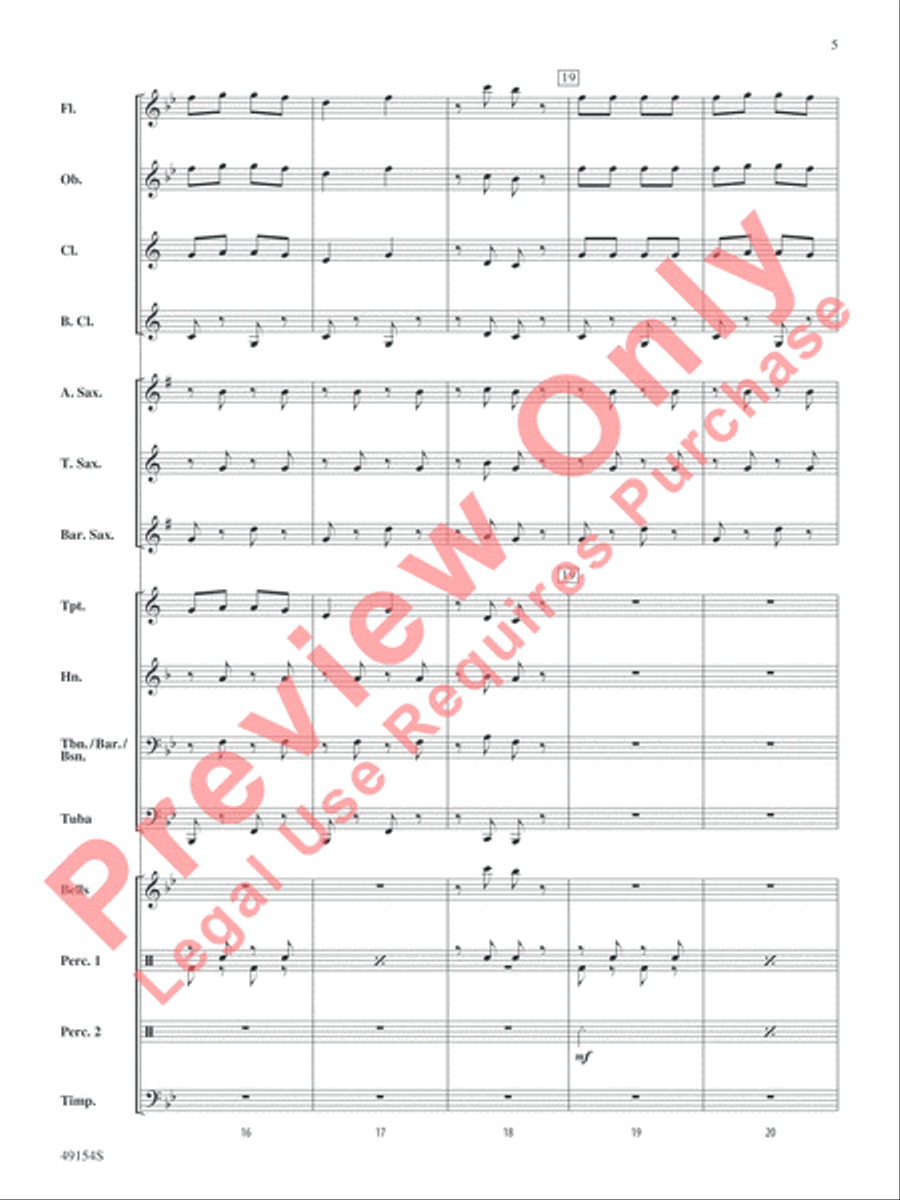 American Mountain Medley Concert Band scores gallery preview page 6