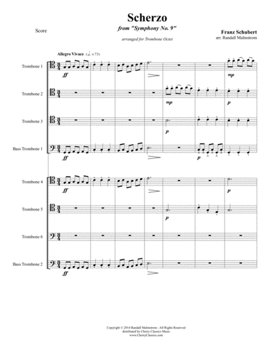 Scherzo from Symphony No. 9 for Trombone Octet image number null