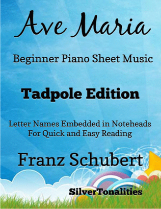 Book cover for Ave Maria Beginner Piano Sheet Music 2nd Edition