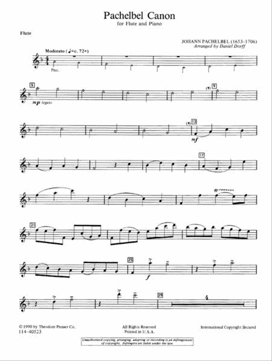 Pachelbel Canon Chamber Music scores gallery preview page 3