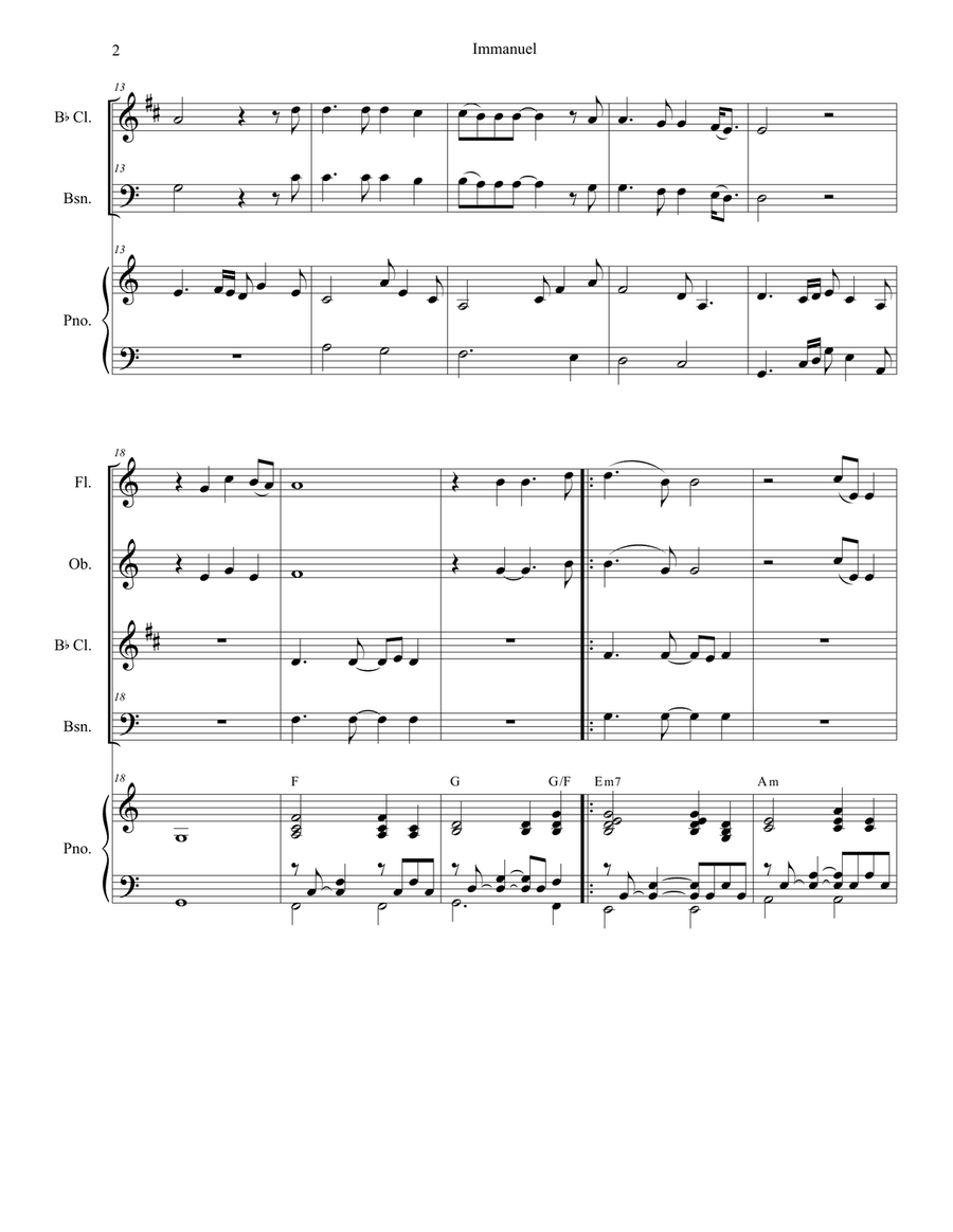 Immanuel Woodwind Quartet scores gallery preview page 2