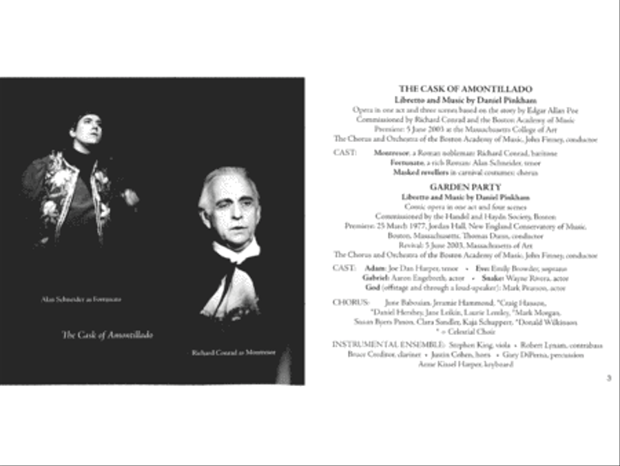Daniel Pinkham: Two One-Act Operas CD scores gallery preview page 3