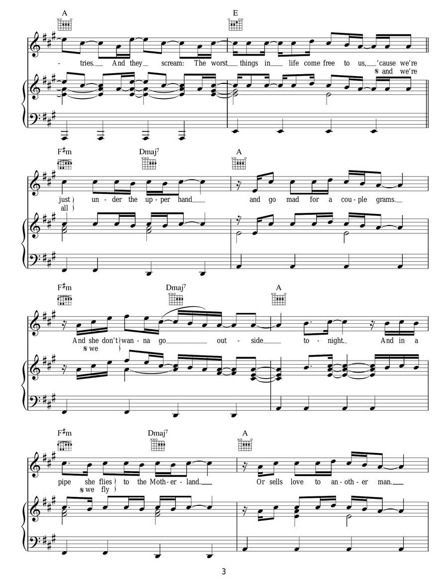 The A Team The A Team Piano, Vocal, Guitar scores gallery preview page 3