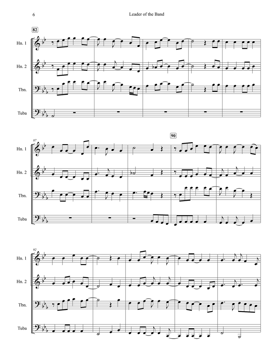 Leader Of The Band Brass Ensemble scores gallery preview page 6