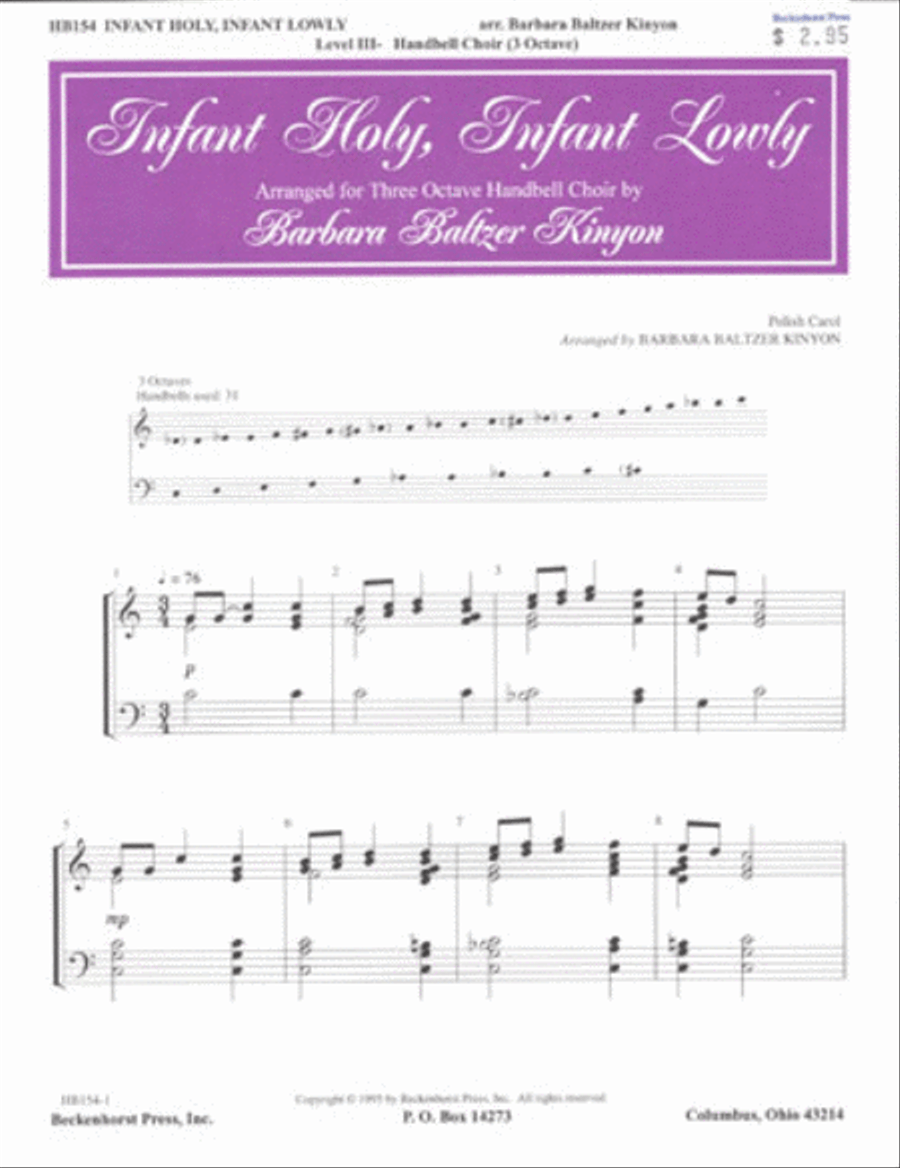 Infant Holy, Infant Lowly - Kinyon 3-Octaves scores gallery preview page 1