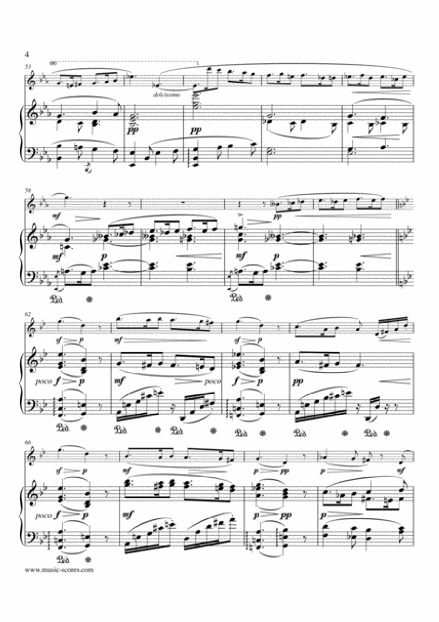 Fauré: Sicilienne - Oboe and Piano Piano scores gallery preview page 4
