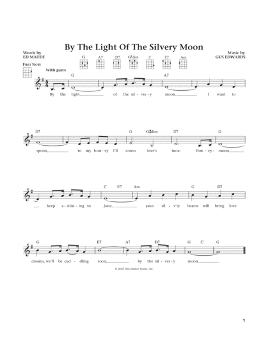 By The Light Of The Silvery Moon (from The Daily Ukulele) (arr. Liz and Jim Beloff) Ukulele scores gallery preview page 1